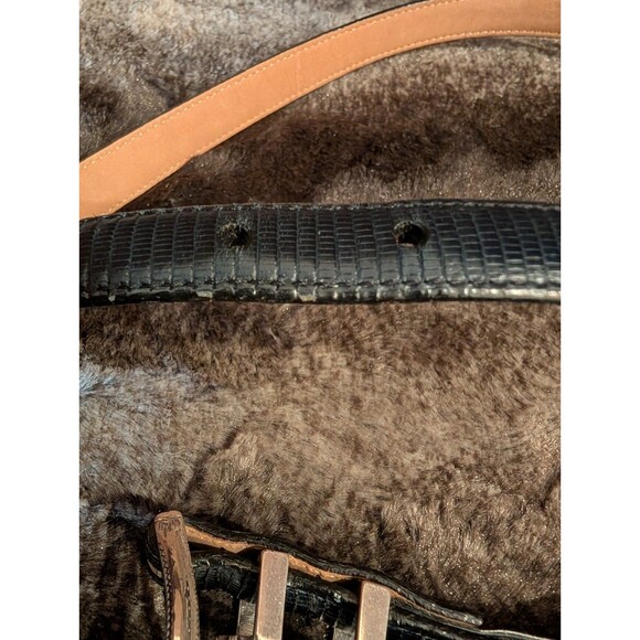 Brighton Leather Belt 32 Lizard Embossed Black Silver Western Cowgirl Boho Rodeo main image 10